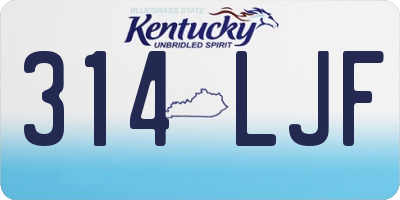 KY license plate 314LJF