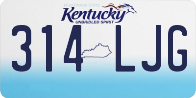 KY license plate 314LJG