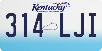 KY license plate 314LJI