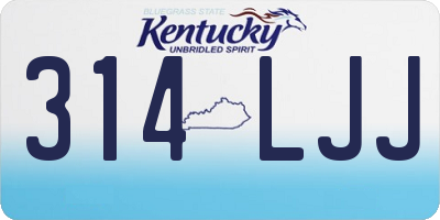KY license plate 314LJJ