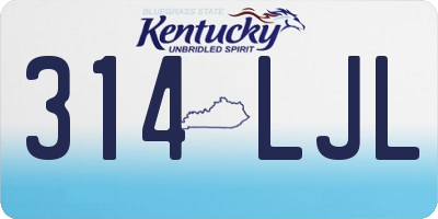 KY license plate 314LJL
