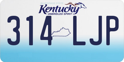 KY license plate 314LJP