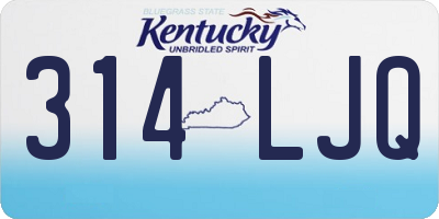 KY license plate 314LJQ