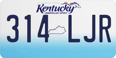 KY license plate 314LJR