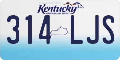 KY license plate 314LJS
