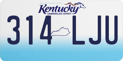 KY license plate 314LJU