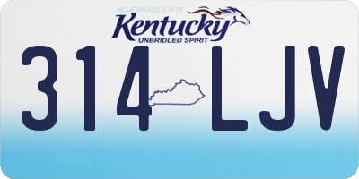 KY license plate 314LJV