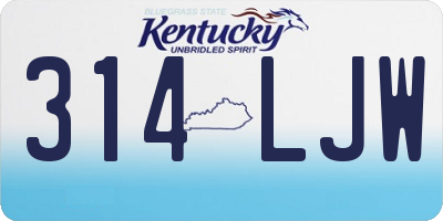 KY license plate 314LJW