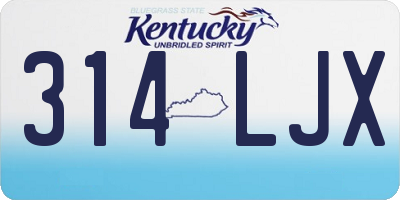 KY license plate 314LJX