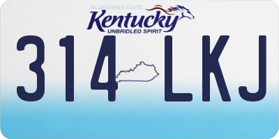 KY license plate 314LKJ