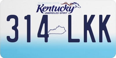 KY license plate 314LKK