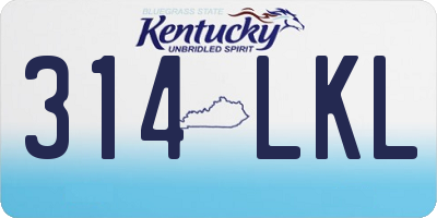 KY license plate 314LKL