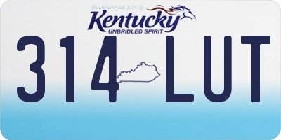 KY license plate 314LUT