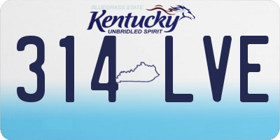KY license plate 314LVE