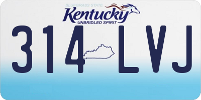 KY license plate 314LVJ