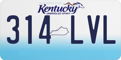 KY license plate 314LVL