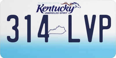 KY license plate 314LVP