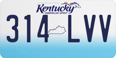 KY license plate 314LVV