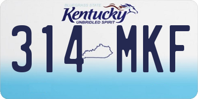 KY license plate 314MKF
