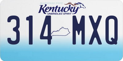 KY license plate 314MXQ