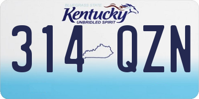 KY license plate 314QZN