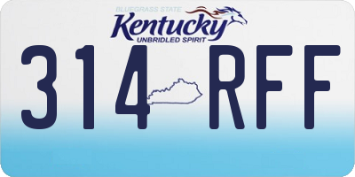 KY license plate 314RFF
