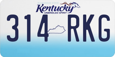 KY license plate 314RKG