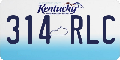 KY license plate 314RLC