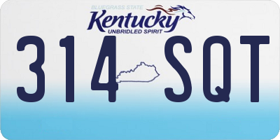 KY license plate 314SQT