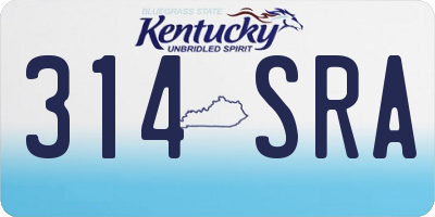 KY license plate 314SRA
