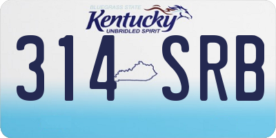 KY license plate 314SRB
