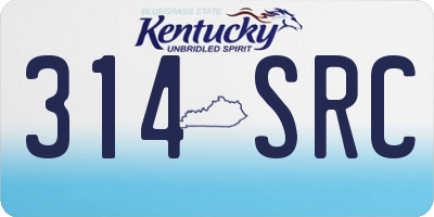 KY license plate 314SRC