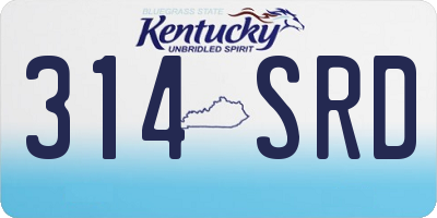 KY license plate 314SRD