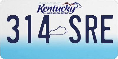 KY license plate 314SRE