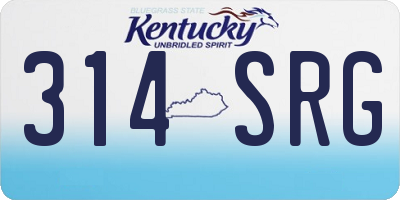 KY license plate 314SRG