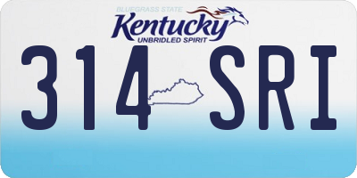 KY license plate 314SRI
