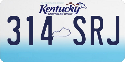 KY license plate 314SRJ
