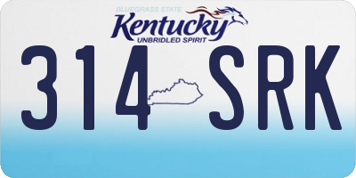 KY license plate 314SRK