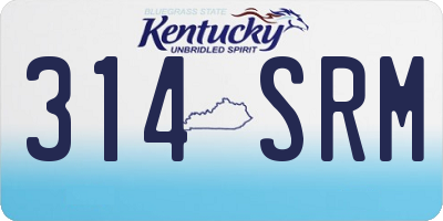 KY license plate 314SRM