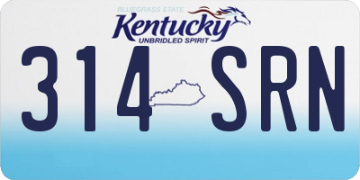 KY license plate 314SRN