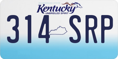 KY license plate 314SRP