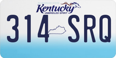KY license plate 314SRQ
