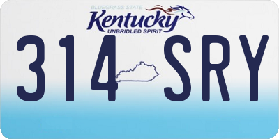 KY license plate 314SRY