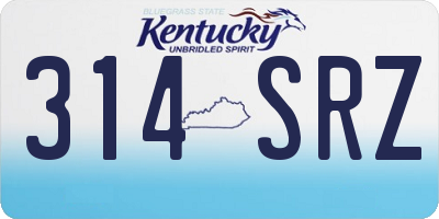 KY license plate 314SRZ