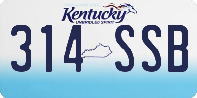KY license plate 314SSB