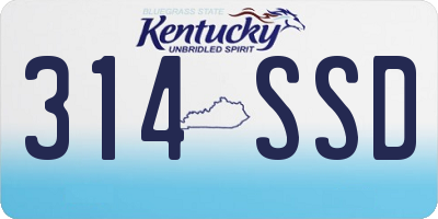KY license plate 314SSD