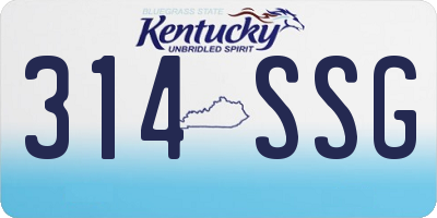 KY license plate 314SSG