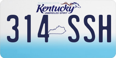 KY license plate 314SSH