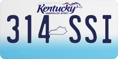 KY license plate 314SSI