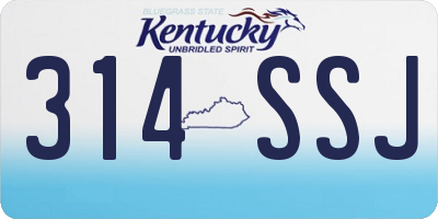 KY license plate 314SSJ